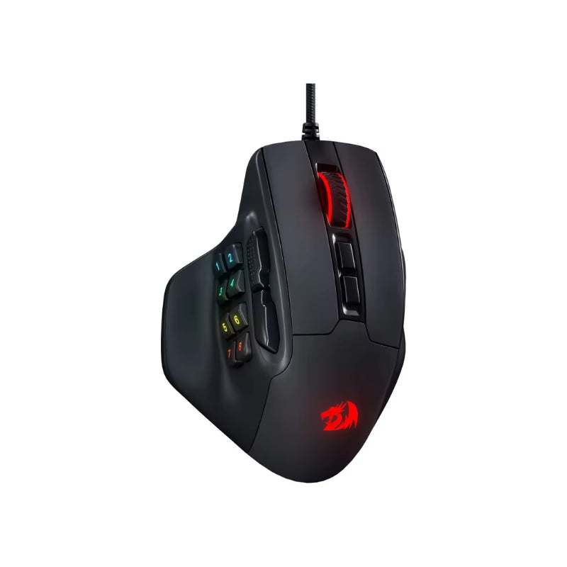 Gaming Mouse, 15 Programmable Buttons Wired RGB Gamer Mouse W/ Ergonomic Natural Grip Build M811 Aatrox MMO 