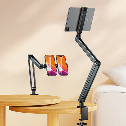 Foldable Tablet Desktop Stand Aluminum Alloy 360 Degree Rotation Versatile Lazy Mobile Phone Holder for 4.5-12.9 Inches Devices