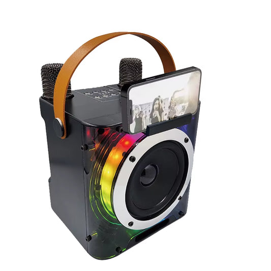 829 High Power Karaoke Bluetooth Speaker RGB Light 360 Stereo Surround Subwoofer 2000Mah Battery with Wireless Microphone