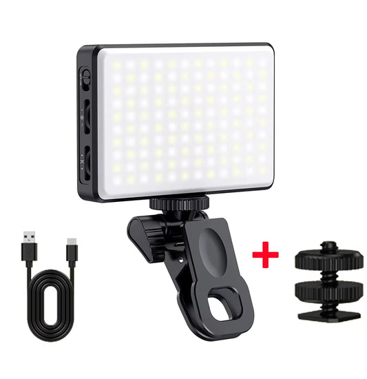 LED Selfie Light Phone Fill Light 120 LED 3000Mah Rechargeable Portable Video Light for Tiktok Vlog Video Conference Selfie