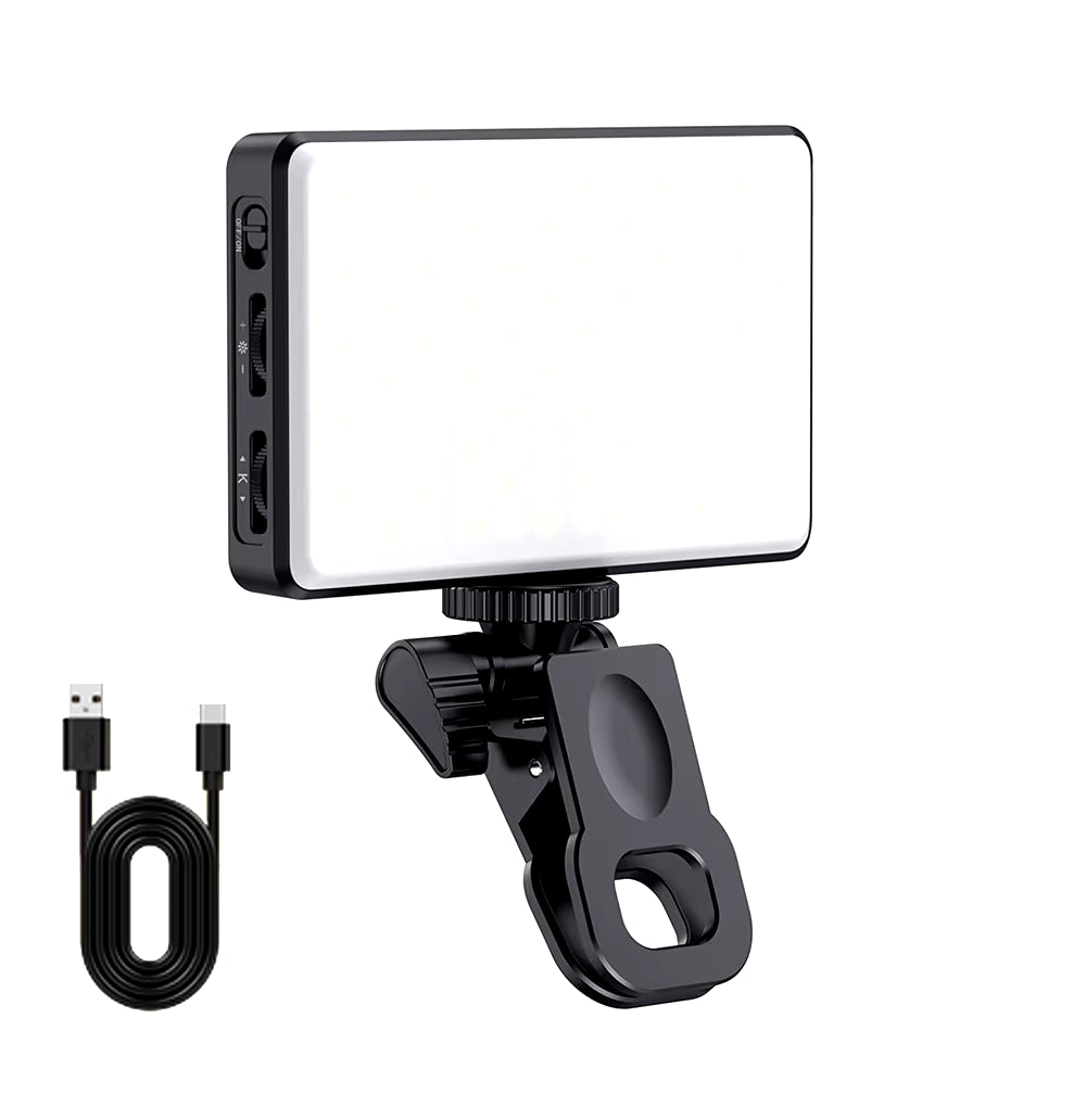LED Selfie Light Phone Fill Light 120 LED 3000Mah Rechargeable Portable Video Light for Tiktok Vlog Video Conference Selfie